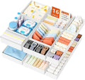 DIMJ Drawer Organizer Clothes - 16 Pack Baby Dresser Organizer for Nursery, Foldable Drawer Organizer Bins for Closet Bedroom Organization, Fabric Clothes Storage Dividers for Underwears, Socks, Bras