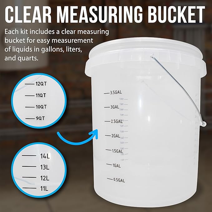 DrainX Tankless Water Heater Flushing Kit Includes Pump, Hoses, Bucket, Maintenance Log, and Replacement Filter for Rinnai Systems – Just Add Vinegar or our Own Descaler