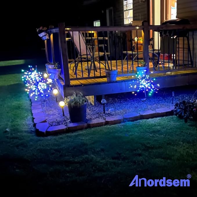 Anordsem Solar Lights Outdoor Waterproof: Garden Light Solar Powered