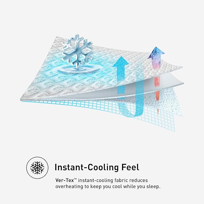 Bedgear Ver-Tex Cooling Full Mattress Protector - Waterproof and Instant Cooling Mattress Cover for Bed - Deep Pockets and Adjustable Base Friendly - Hypoallergenic