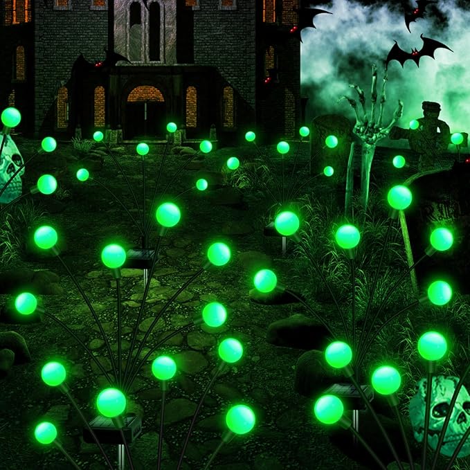 Solar Garden Lights Outdoor, 4 Pack 24LED Waterproof Solar Powered Lights