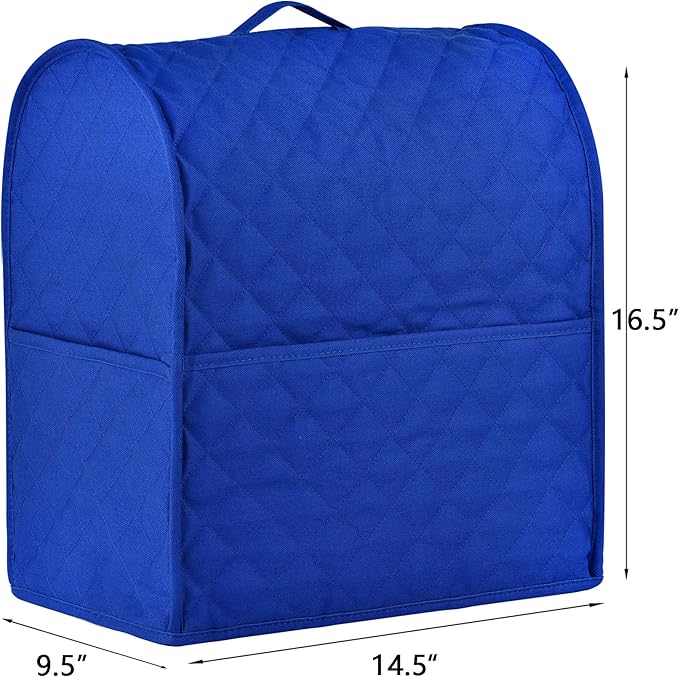 Stand Mixer Cover compatible with Kitchenaid Mixer, Fits All Tilt Head & Bowl Lift Models,The Fabric Is Pure Cottot,Fine, Soft, Not Easy to Fade, Not Easy To Pilling. (Fits for 6-8 Quart, Blue)