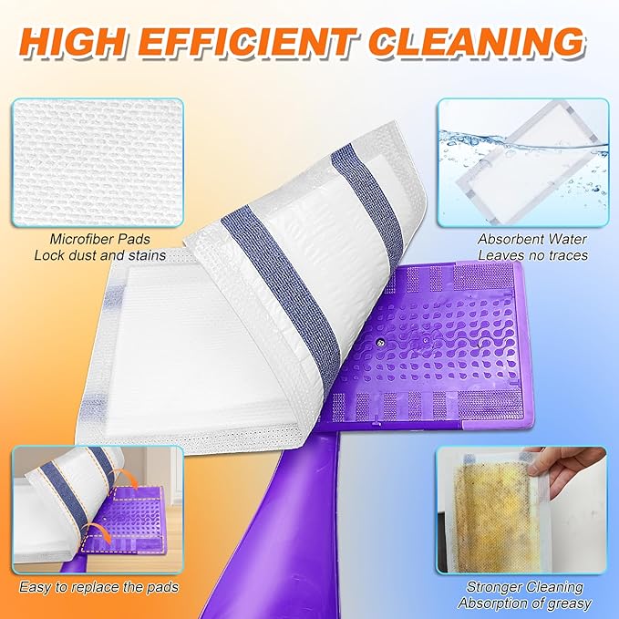 Microfiber Floor Mop Pads 36 Count Compatible with Swiffer WetJet for Wet & Dry Use, Disposable or Reusable Mops Head Replacement, All Purpose Multi Surface Hardwood Pad Refill