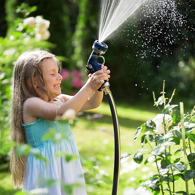 Solution4Patio Lead-in Garden Hose 3/4 in. x 25 ft. -Heavy Duty Durable Flexible Lightweight Water Pipe -Brass Aluminum Ends for Household & Commercial Use -Kink Free, No Leaking, Male/Female Fittings