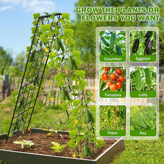 Heavy Duty 2 Pack 50"x17" Adjustable A-Frame Trellis