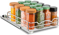 Pull Out Cabinet Organizer for Spices, Cans - Heavy Duty with Lifetime Limited Warranty- Pull Out Spice Rack- Cabinet Pull Out Shelf for Cans,Dishes, Etc, 8-3/8"W x 10-3/8"D x 2-1/8H, Chrome