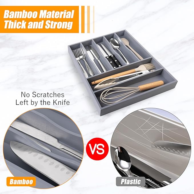 Kitchen Silverware Drawer Organizer and Storage Organizador Small De Cucharas y Tenedores Cubiertos Para Gavetas Cocina Para Gabinete Cajones Cocina Cajones Cocina Para Gabinete Hogar y Cocina Ofertas