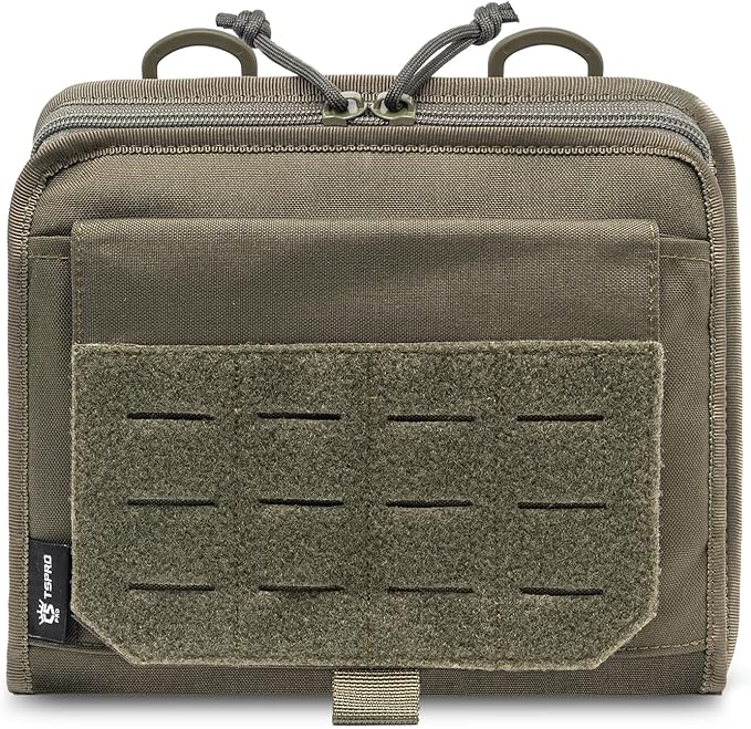 TSPRO Ultra Tactical Molle Admin Pouch Utility EDC Pouch Tool Organizer Clam-Shell Molle Pouches for Tools and Medical Suppliers Organization