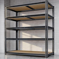 72" H Storage Shelves Heavy Duty, 2200LBS Garage Shelving, 5 Tier Metal Shelving Unit Adjustable Garage Shelves Utility Rack Shelf for Storage Warehouse Pantry Closet,40" W × 20" D × 72" H, Black