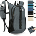 Seektop 15L Small Hiking Backpack for Women Men, Foldable Packable Backpack with Phone Pocket, Lightweight Travel Daypack for Hiking Camping Outdoor (Gray)