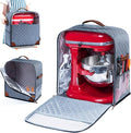 BAGSPRITE Stand Mixer Cover with Appliance Sliders Base Compatible with KitchenAid Mixer-Storage Bag for 4.5/5 Quart with Pockets for Kitchen Aid Accessories and Attachments