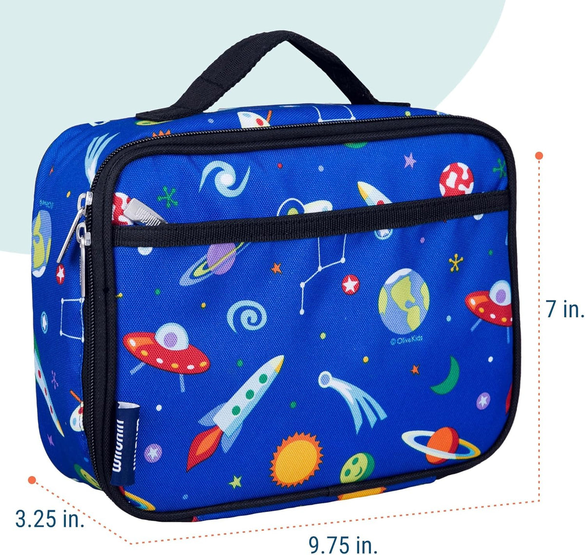 Wildkin Kids Insulated Lunch Box – Durable and Reusable for School & Travel - Out of this World