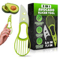 Avocado Slicer Tool 3 in 1 – Food-Grade Plastic Cutter, Peeler & Pit Remover for Easy Slicing, Scooping & Quick Food Prep – Easy to Use Kitchen Stocking Stuffers, Durable with Ergonomic Design