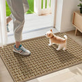 LEKEEPGO Door Mat Indoor Entrance 17"x29", Absorbent Indoor Door Mat, Non Slip Rubber Backing Inside Door Mats, Washable Floor Mat, Low-Profile Doormat for Front Door, Entryway, Entrance, Brown