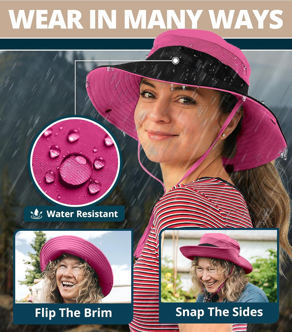GearTOP Safari Sun Hat for Men and Sun Hats for Women UV Protection UPF 50+ Hiking, Gardening, Fishing