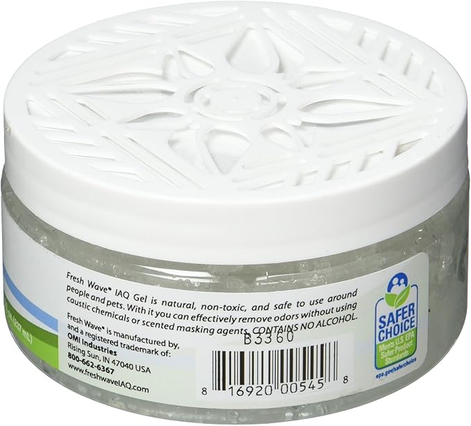 Fresh Wave IAQ Commercial Odor Eliminating Gel, 8 Fl. Oz. | Odor Absorbers for Home | Safer Odor Relief | Natural Plant-Based Odor Eliminator | Replace Every 15-60 Days
