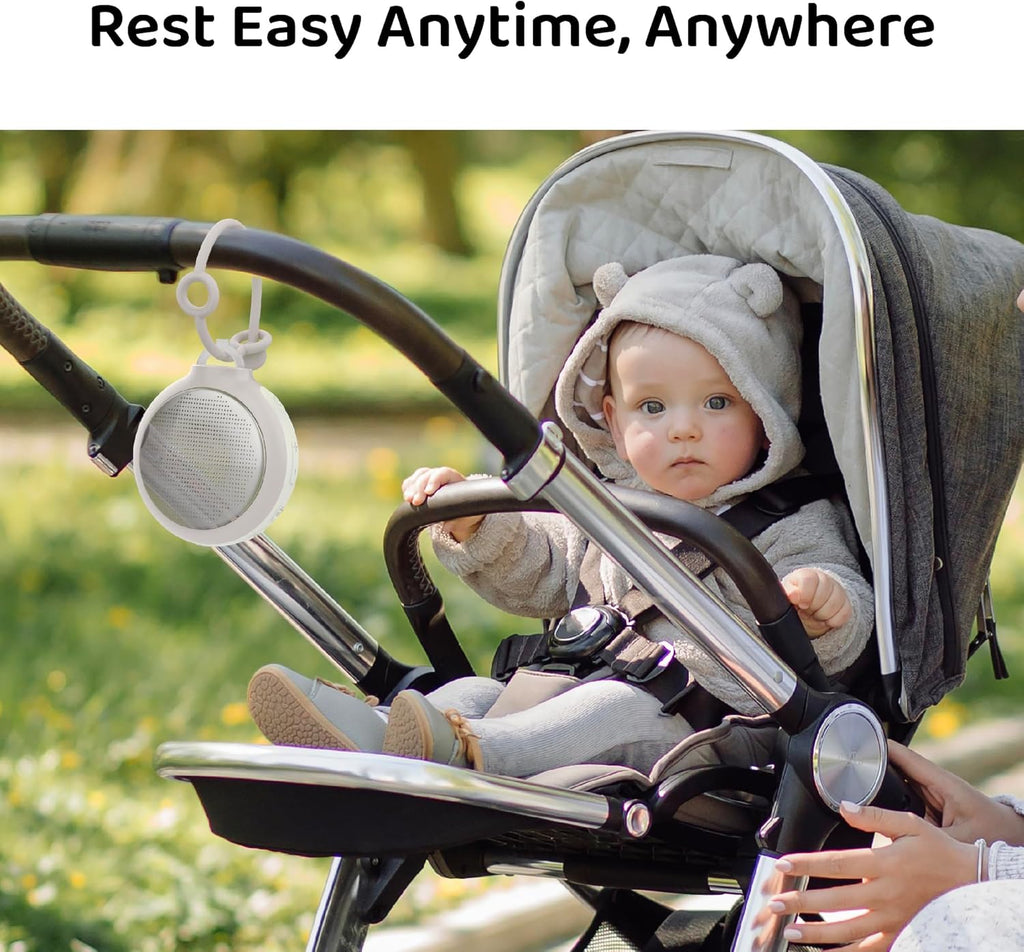 Moonybaby Portable Sound Machine, Baby Sleep Soothe, 9 Soothing Sounds, White Noise, Shush, Sound Therapy and Noise Canceling