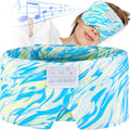 LC-dolida Sleep Mask with Bluetooth Headphones, Extra Large Silk Eye Mask for Sleeping Side Day Sleepers, Sleep Headphones Bluetooth 5.4 for Women Men with Thin Speaker, Blackout, Comfort, Microphone