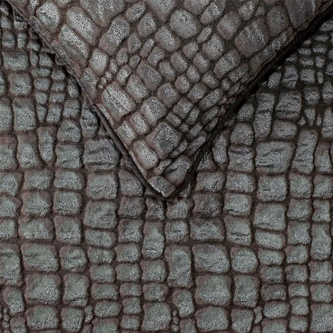 The HomeCentric King/Queen/Twin Blue & Grey Designer Full 68"x18" Bed Runner Without Pillow Cover, Animal Mystery Bed Scarf on Silk Fabric - Animal Mystery