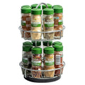 McCormick Gourmet Two Tier Chrome 16 Piece Organic Spice Rack Organizer with Spices Included, 18.55 oz