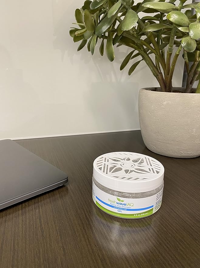 Fresh Wave IAQ Commercial Odor Eliminating Gel, 8 Fl. Oz. | Pack of 3 | Odor Absorbers for Home | Safer Odor Relief | Natural Plant-Based Odor Eliminator | Replace Every 15-60 Days