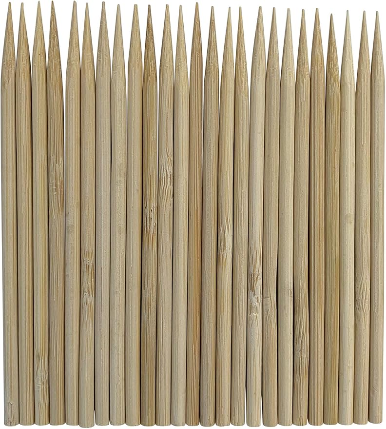 1000 Count | KingSeal Natural BAMBOO Heavy Weight Meat Skewers, Kebab Sticks, City Chicken, 4.5 Inches x 3.8mm, Bulk Pack - 1 Box of 1000