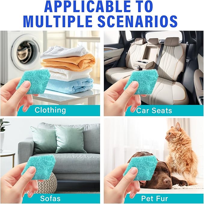 Easy Pet Hair Remover for Laundry, 6Pcs Reusable Lint Catcher for Washing Machine, Laundry Hair Catcher for Clothes, Sheets and Blankets