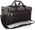 DALIX 21" Blank Sports Duffle Bag Gym Bag Travel Duffel with Adjustable Strap in Gray