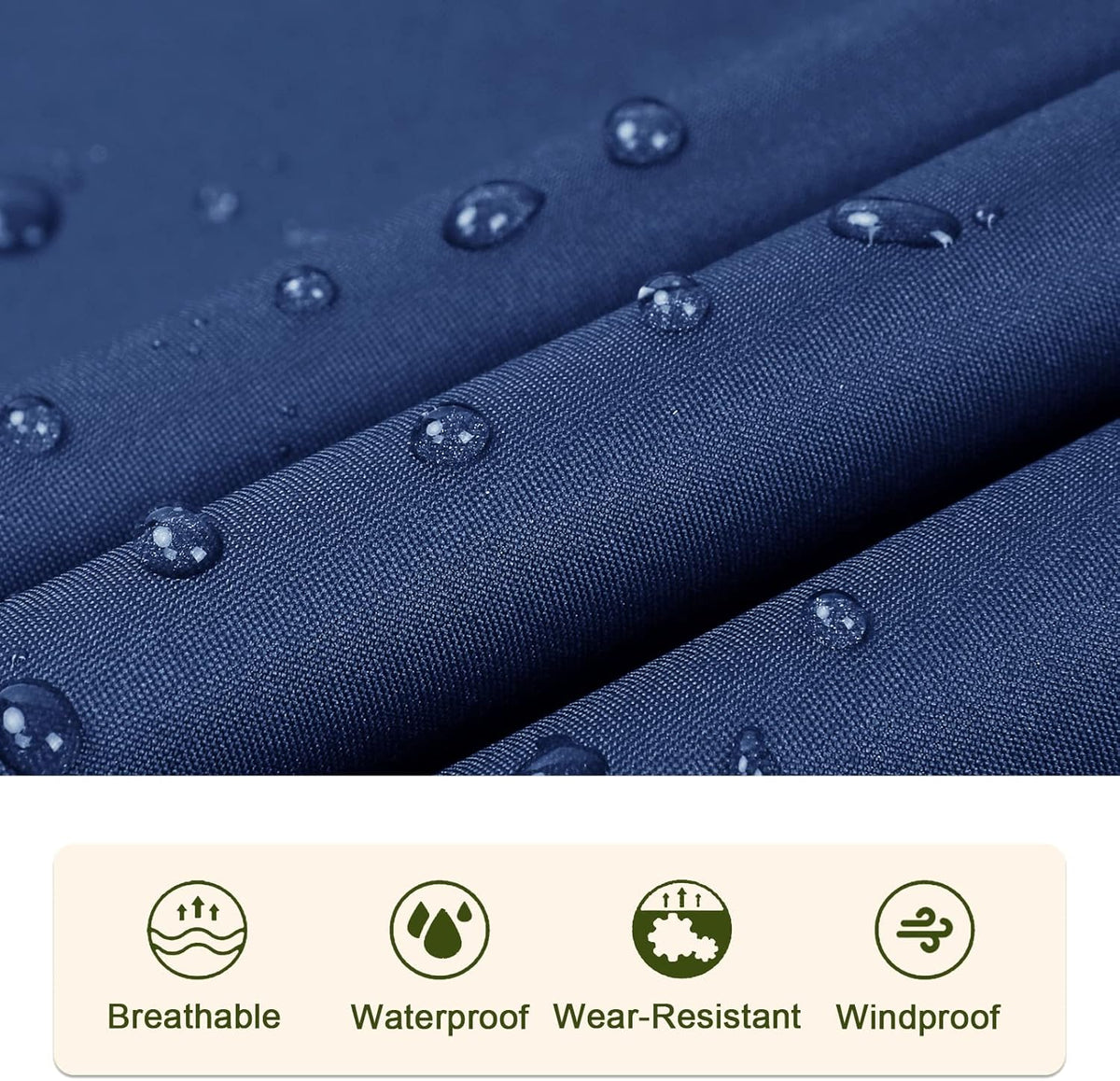 SaphiRose Rain Poncho Jacket Coat Hooded for Adults with Pockets
