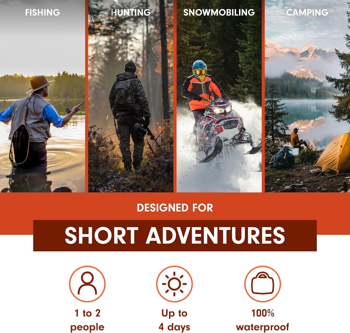 Adventure Medical Kits Sportsman Series Medical Kit - 100 - First Aid Kit for Camping, Hiking, Hunting & More - For 2 People for 4 Days - Includes Bandages, Medicine, Guide Book & More
