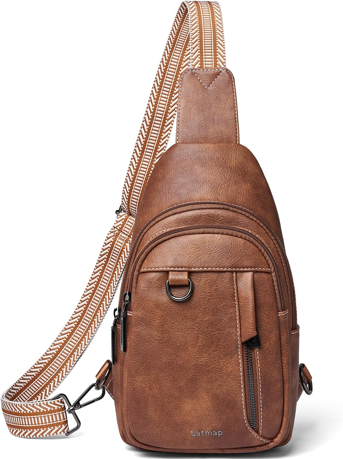 7L Sling Bag for Women Men Leather Small Sling Backpack Daypack Anti Theft Fanny Pack Crossbody Purse Travel