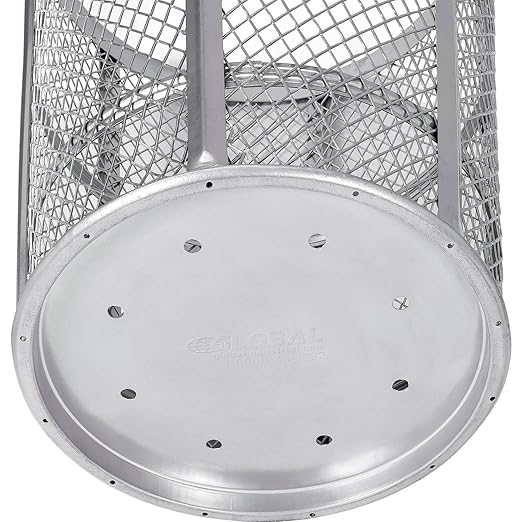Global Industrial 48 Gallon Outdoor Metal Trash Container, Galvanized