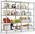 Himimi 72"W Wire Rack Shelving-2000LBS Capacity, Adjustable Storage Shelves Metal Shelves for Storage, 5-Tier Heavy Duty Wire Organizer for Kitchen, Garage, Pantry, 72" W x 18" D x 72" H, Silver Grey