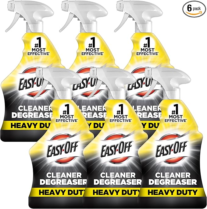 Easy-Off Heavy Duty Degreaser Cleaner Spray, 32 Ounce (Pack of 6)