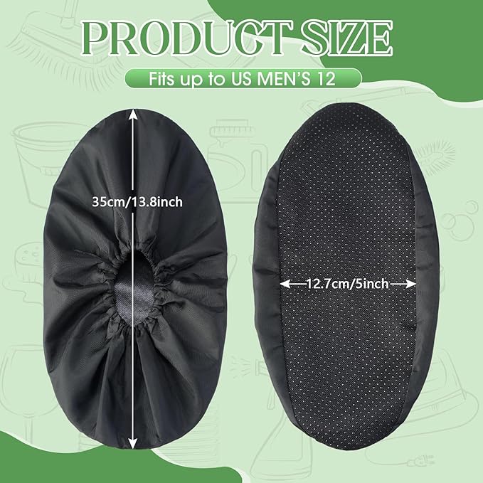 Frienda 8 Pairs Non Slip Reusable Shoe Covers Waterproof Boot Covers for Household Carpet Floor Protection Machine Washable (X-Large)