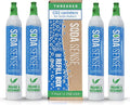 Soda Sense 60L CO2 Exchange Canister - 4 Pack, Threaded Style - Compatible with All 'Screw-In' Soda/Sparkling Water Makers, Including SodaStream BLUE Cylinder Models, Ninja Thirsti, Philips & More