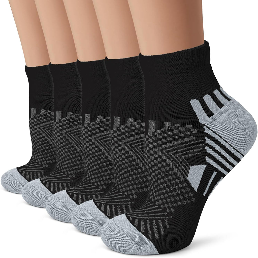 Iseasoo Copper Compression Socks for Men & Women – Plantar Fasciitis Relief, Ankle Support & Circulation – Running & Recovery