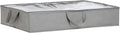 Amazon Basics Under Bed Fabric Zipper Storage Container Bags with Window and Handles, 2-Pack, 30.2 x 20 x 5.7 inches, Gray