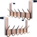 WEBI Over The Door Hooks for Hanging,Door Hanger,Over The Door Towel Rack,Over Door Coat Rack for Hanging Clothes,Towels,Antique Copper,2 Packs