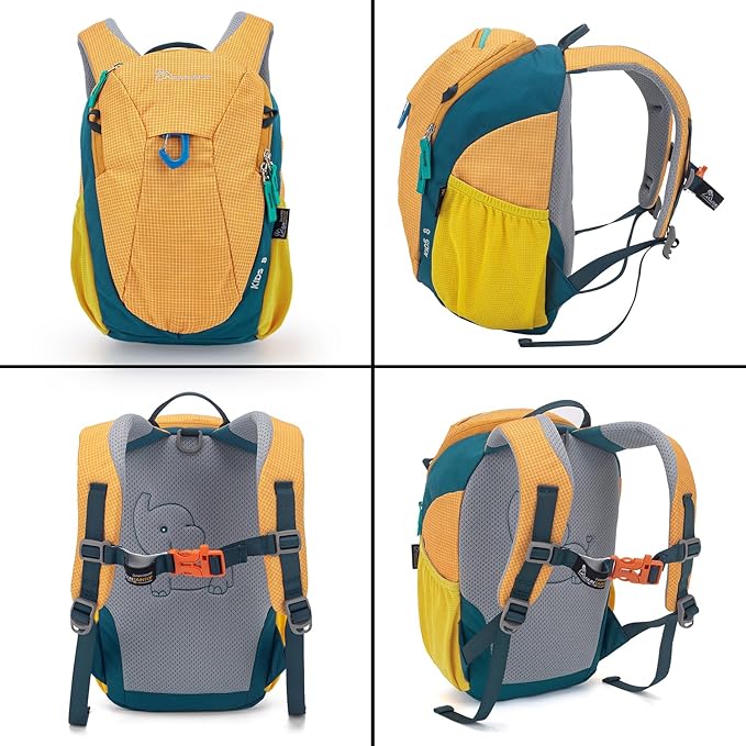 MOUNTAINTOP 8L Kids Backpack,Toddler Backpack Travel Daypack with Chest Strap,Small Backpack for Preschool and Kindergarten