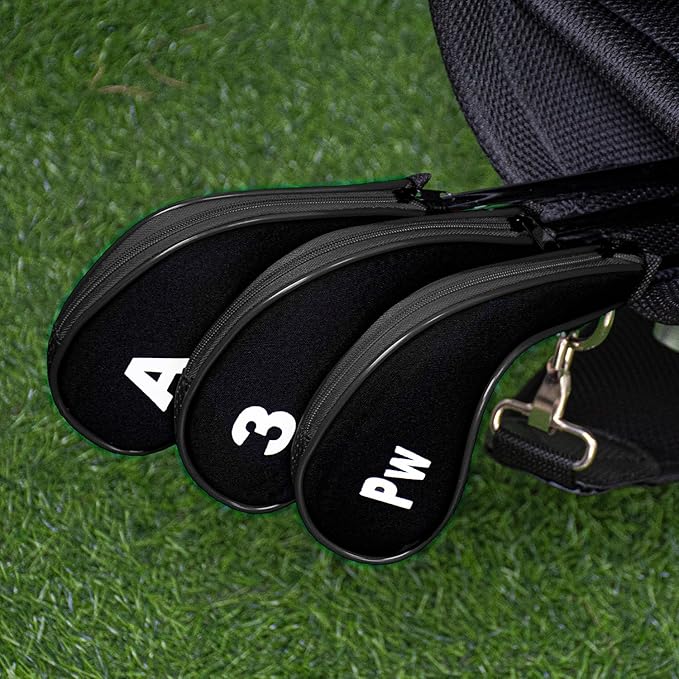 Golf 12pcs Thick Synthetic Golf Iron Head Covers Set Headcover Fit All Brands Callaway Ping Taylormade Cobra Etc. Also Custom Name