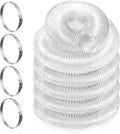 Hon&Guan 2 1/2" x 20' Dust Collection Hose, Flexible Clear Odorless PVC Dust Collector Hose with Carbon Steel Wire, Puncture Resistant Dust Hoses for Woodworking Dust Collecting System