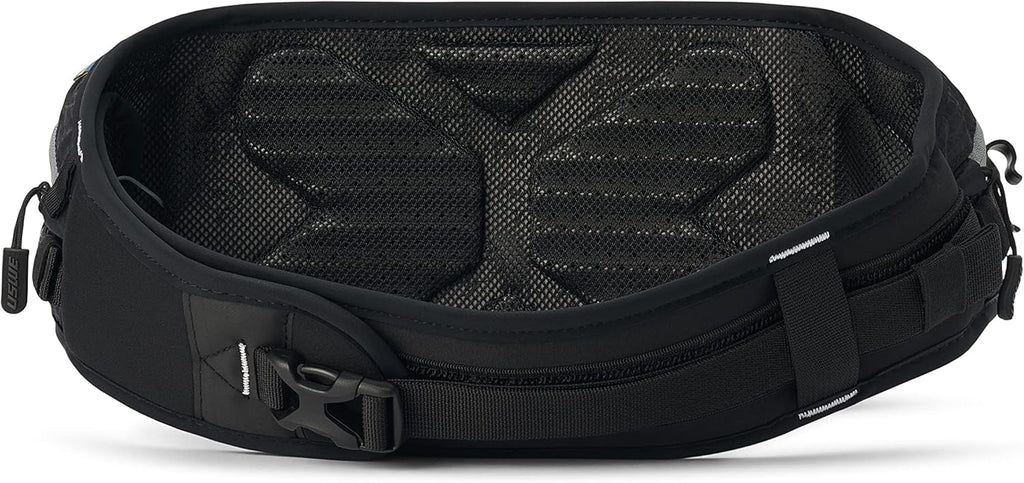 USWE Zulo Hydration Hip Pack - with Organizer and Side Pockets, Bounce Free Hip Belt (Carbon Black, 6L)