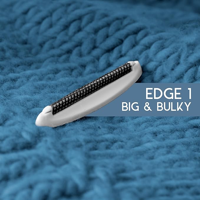 GLEENER Battery-Free 4-in-1 Fabric Shaver & Lint Brush | Ultimate Fuzz Remover | Adjustable Depiller Lint Remover for Clothing & Furniture (Slate Blue)