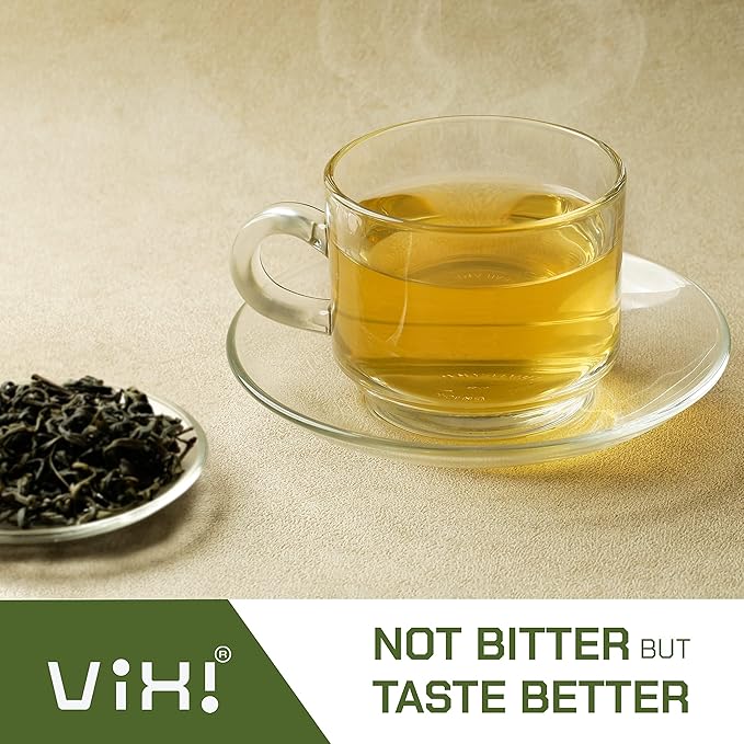 VIXI Jasmine Green Tea Loose Leaves, 16 Oz, Jazmine Flavored, Unsweetened, Caffeinated, 100% Natural from Ancient Leaf Tea Tree, Jasmin Scented Green Looseleaf for Hot and Cold Brew
