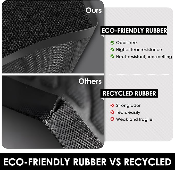 4′ x 11′ Front Door Mat Indoor Outdoor Entrance, Commercial Floor Mat Heavy Duty Dirt Trapper Entryway Doormat, Custom Size Non Slip Rubber Backing Welcome mat, Door Mat for High Traffic Area