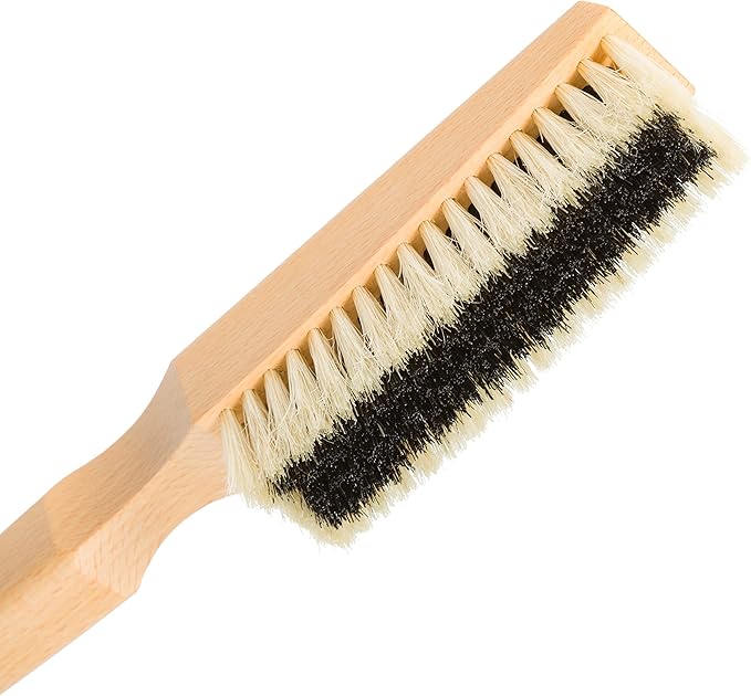 REDECKER Natural Pig Bristle Cashmere Brush with Oiled Beechwood Handle, 10-Inches Long, Two Layers of Bristles for Gentle and Thorough Cleaning, Made in Germany - Pig Bristle Brush