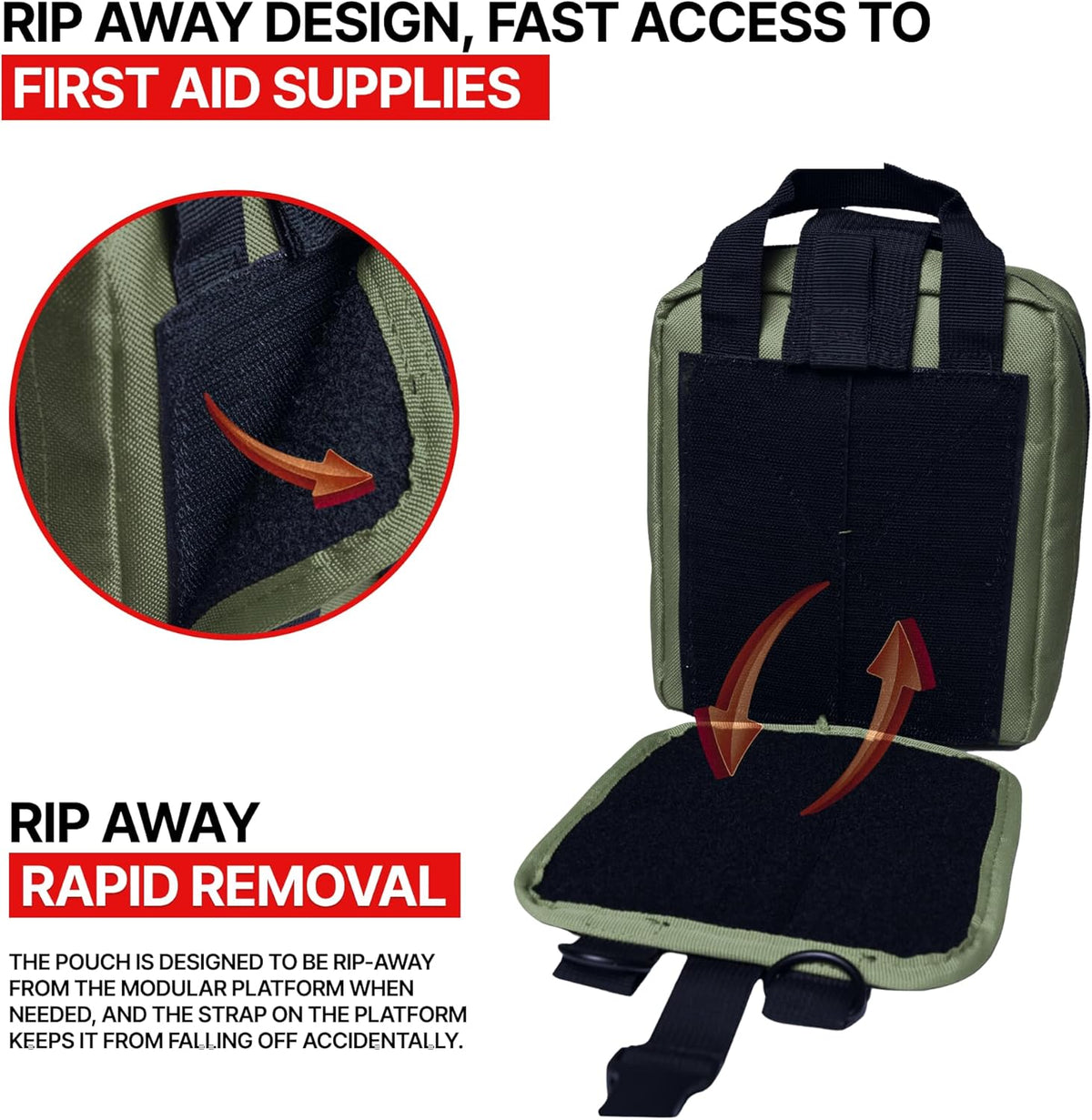 MOLLE Rip Away EMT First Aid IFAK Pouch Medical Empty Bag