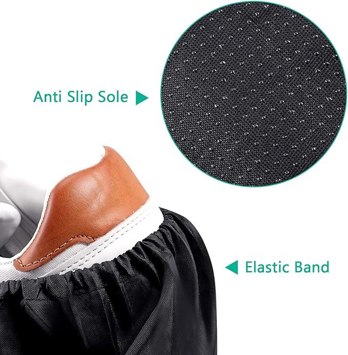Frienda 16 Pairs Non Slip Reusable Shoe Covers Waterproof Boot Covers for Household Carpet Floor Protection Machine Washable (Large)