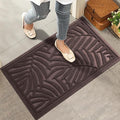 Front Door Mat, Absorbent Resist Dirt Welcome Door Mat Indoor Outdoor, Waterproof Doormat, Sturdy Non Slip Backing, Fade Resistant, Low Profile Entry Mat for Entryway, 29×17, Coffee